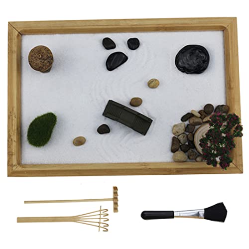 AZIDWERYQ Zen Garden Kit Mini Zen Garden Sand Box Tabletop Wohnkultur für Heimbürodekoration Zubehör AZIDWERYQ Zen Garden Kit Mini Zen Garden Sand Box Tabletop Wohnkultur für Heimbürodekoration Zubehör von AZIDWERYQ