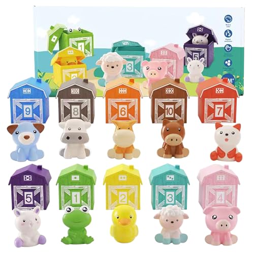 Baby Farm Animal Toys 20pcs/Set Cartoon nummeriertes lebendiges Kleinkind Lernen Spielzeug süße Entwicklungs-Eltern-Kind-Farm Geburtstag Baby Farm Animal Toys 20pcs/Set Cartoon nummeriertes lebendiges Kleinkind Lernen Spielzeug süße Entwicklungs-Eltern-Kind-Farm Geburtstag von AZIDWERYQ