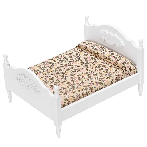 AZIDWERYQ Puppenhausbett, 1:12 Skala Vintage Doppelpuppenbett, 7x5x4 Zoll Holzpuppenhausmöbel für Dollhouse -Szene, weiß AZIDWERYQ Puppenhausbett, 1:12 Skala Vintage Doppelpuppenbett, 7x5x4 Zoll Holzpuppenhausmöbel für Dollhouse -Szene, weiß von AZIDWERYQ