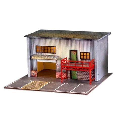 AZIKEN Auto Garage Vitrine mit 1:64 Garage Parkplatz Modell Szene Simulation Legierung Automodell Ornamente Dekoration von AZIKEN