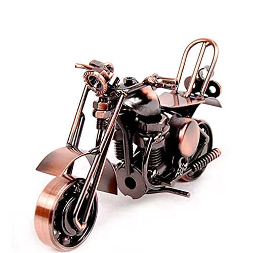 AZIKEN Motorrad Spielzeug Metallhandwerk für Kinder, Motorradmodell, Diecast-Spielzeugfahrzeuge, Klassische Retro-Eisenkunst, kreative handgefertigte Heimdekoration, Ornamente (Color : 1) von AZIKEN