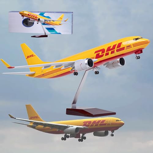 AZIZAT 18,5" 1: 87 Maßstab Modell Jet Modelle Flugzeug DHL B737-800 Flugzeug Modell Diecast Collectibles Harz Flugzeug Modell für Sammlung oder Geschenk von AZIZAT