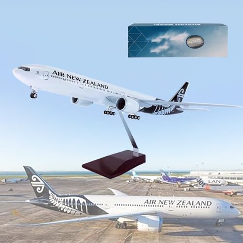 AZIZAT 18,5" 1:130 Maßstab Modell Flugzeug Neuseeland B777-300 Modell Jet Collectibles Harz Flugzeug Modelle mit Rädern Diecast für Sammlung Geschenk von AZIZAT