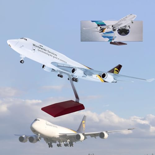 AZIZAT 18,5" 1:150 Maßstab Modell Flugzeug UPS B747 Modell Jet Collectibles Harz Flugzeug Modelle Diecast für Sammlung Geschenk von AZIZAT