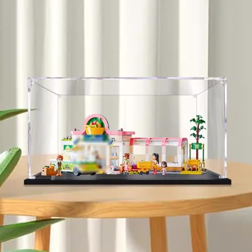 AZIZAT Acryl-Vitrine, kompatibel mit Lego 41729 Lebensmittel-Supermarkt-Bauset. Geeignet für Modellanzeige, Staubschutz, Sammlung. (nur Vitrine) (transparent, 2 mm) von AZIZAT