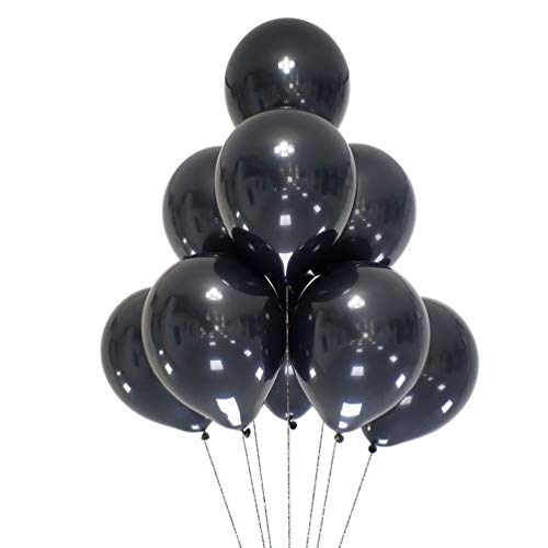 AZOWA Schwarz Luftballons 100 Stück 30cm Latex-Ballons, Ballons für Weihnachtsfeiern Hochzeiten Kinderfeste Dekorationen von AZOWA