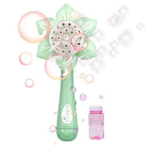 AZURAOKEY Blumen Seifenblasenmaschine Kinder, Automatische Sonnenblumen-Seifenblasenmaschine mit Seifenblasen Flüssigkeit, Seifenblasenspielzeug for Party Geburtstag Hochzeit von AZURAOKEY