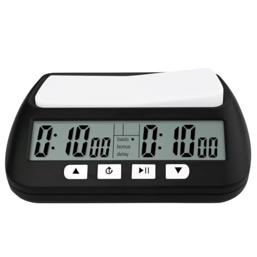 AZURAOKEY Schach-Uhr Digitaler SchachTimer 3-in-1 Profi Brettspiel-Stoppuhr Zählung Hoch Tief Digitaluhr Schachtimer for Internationale Schachturniere von AZURAOKEY