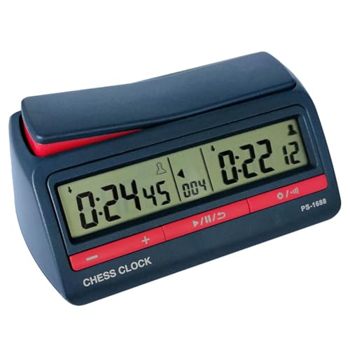 AZURAOKEY Schachuhr Professional, Digitale Multifunktionsanzeige Schachtimer, Professionelle Multifunktionale Tragbare Schachuhr Timer for Zuhause Turniere AZURAOKEY Schachuhr Professional, Digitale Multifunktionsanzeige Schachtimer, Professionelle Multifunktionale Tragbare Schachuhr Timer for Zuhause Turniere von AZURAOKEY