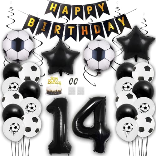 Aabellay Fußball Luftballon Set 14 Jahre Geburtstag Deko Grün Fussball Thema Party Folienballon Latexballons Alles Gute zum Geburtstags Happy Birthday Banner Tortendeko für Jungen Fußballfans Aabellay Fußball Luftballon Set 14 Jahre Geburtstag Deko Grün Fussball Thema Party Folienballon Latexballons Alles Gute zum Geburtstags Happy Birthday Banner Tortendeko für Jungen Fußballfans von Aabellay