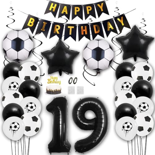 Aabellay Fußball Luftballon Set 19 Jahre Geburtstag Deko Grün Fussball Thema Party Folienballon Latexballons Alles Gute zum Geburtstags Happy Birthday Banner Tortendeko für Jungen Fußballfans Aabellay Fußball Luftballon Set 19 Jahre Geburtstag Deko Grün Fussball Thema Party Folienballon Latexballons Alles Gute zum Geburtstags Happy Birthday Banner Tortendeko für Jungen Fußballfans von Aabellay