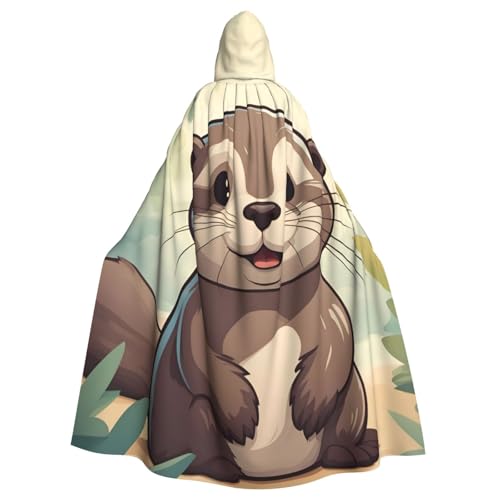 Aakdgd Cartoon-Umhang mit süßem Otter-Druck, Halloween, Erwachsenen-Kapuzenumhang für Kostümpartys und Themenveranstaltungen Aakdgd Cartoon-Umhang mit süßem Otter-Druck, Halloween, Erwachsenen-Kapuzenumhang für Kostümpartys und Themenveranstaltungen von Aakdgd