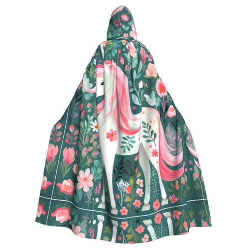 Aakdgd Einhorn-Umhang mit rosa Haaren für Halloween, Erwachsene, Kapuzenumhang für Kostümpartys und Themenveranstaltungen Aakdgd Einhorn-Umhang mit rosa Haaren für Halloween, Erwachsene, Kapuzenumhang für Kostümpartys und Themenveranstaltungen von Aakdgd