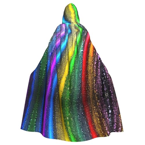 Aakdgd Farbenfroher Regenbogen-Regendruck, Halloween-Umhang für Erwachsene, Kapuzenumhang für Kostümpartys und Themenveranstaltungen Aakdgd Farbenfroher Regenbogen-Regendruck, Halloween-Umhang für Erwachsene, Kapuzenumhang für Kostümpartys und Themenveranstaltungen von Aakdgd