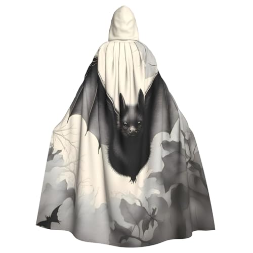 Aakdgd Fledermaus-Druck für Halloween, Erwachsene, Kapuzenumhang für Kostümpartys und Themenveranstaltungen Aakdgd Fledermaus-Druck für Halloween, Erwachsene, Kapuzenumhang für Kostümpartys und Themenveranstaltungen von Aakdgd
