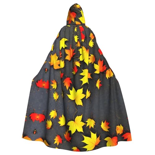 Aakdgd Herbst-Blätter-Druck, Halloween, Erwachsenen-Umhang mit Kapuze, für Kostümpartys und Themenveranstaltungen Aakdgd Herbst-Blätter-Druck, Halloween, Erwachsenen-Umhang mit Kapuze, für Kostümpartys und Themenveranstaltungen von Aakdgd