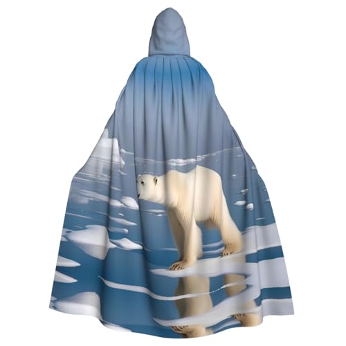Aakdgd Kapuzenumhang mit Eisbär, Eisdruck, Halloween, Erwachsene, für Kostümpartys und Themenveranstaltungen Aakdgd Kapuzenumhang mit Eisbär, Eisdruck, Halloween, Erwachsene, für Kostümpartys und Themenveranstaltungen von Aakdgd