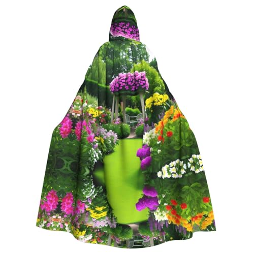 Aakdgd Kapuzenumhang mit Gartenblumendruck, Halloween, Erwachsene, für Kostümpartys und Themenveranstaltungen Aakdgd Kapuzenumhang mit Gartenblumendruck, Halloween, Erwachsene, für Kostümpartys und Themenveranstaltungen von Aakdgd