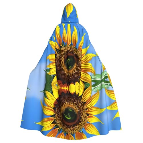 Aakdgd Kapuzenumhang mit Sonnenblumen-Design für Halloween, Erwachsene, für Kostümpartys und Themenveranstaltungen Aakdgd Kapuzenumhang mit Sonnenblumen-Design für Halloween, Erwachsene, für Kostümpartys und Themenveranstaltungen von Aakdgd