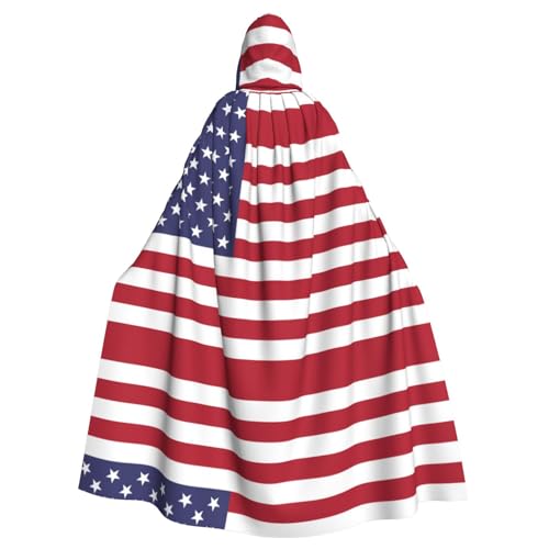 Aakdgd Kapuzenumhang mit amerikanischer Flagge, für Halloween, Erwachsene, für Kostümpartys und Themenveranstaltungen Aakdgd Kapuzenumhang mit amerikanischer Flagge, für Halloween, Erwachsene, für Kostümpartys und Themenveranstaltungen von Aakdgd