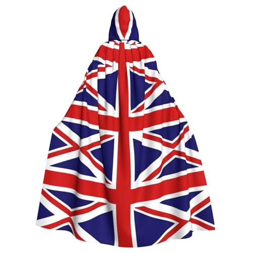 Aakdgd Kapuzenumhang mit britischer Flagge, für Halloween, Erwachsene, für Kostümpartys und Themenveranstaltungen Aakdgd Kapuzenumhang mit britischer Flagge, für Halloween, Erwachsene, für Kostümpartys und Themenveranstaltungen von Aakdgd