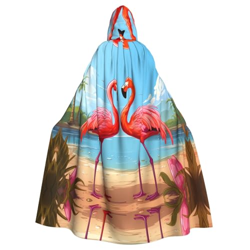 Aakdgd Kapuzenumhang mit zwei Flamingodrucken, Halloween, Erwachsene, für Kostümpartys und Themenveranstaltungen Aakdgd Kapuzenumhang mit zwei Flamingodrucken, Halloween, Erwachsene, für Kostümpartys und Themenveranstaltungen von Aakdgd