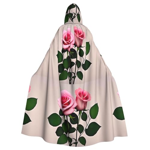 Aakdgd Kapuzenumhang mit zwei rosa Rosen für Halloween, Erwachsene, für Kostümpartys und Themenveranstaltungen Aakdgd Kapuzenumhang mit zwei rosa Rosen für Halloween, Erwachsene, für Kostümpartys und Themenveranstaltungen von Aakdgd