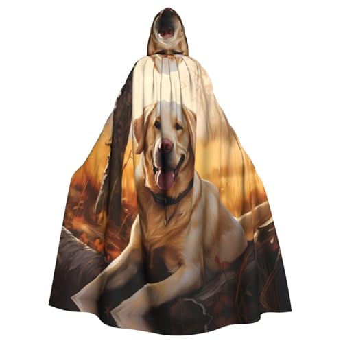 Aakdgd Labrador Retriever Hunde-Aufdruck, Halloween-Umhang mit Kapuze, für Kostümpartys und Themenveranstaltungen Aakdgd Labrador Retriever Hunde-Aufdruck, Halloween-Umhang mit Kapuze, für Kostümpartys und Themenveranstaltungen von Aakdgd
