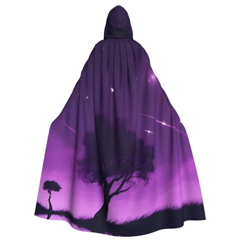 Aakdgd Lila Nacht Prints Halloween Erwachsene Kapuzenumhang für Kostümpartys und Themenveranstaltungen Aakdgd Lila Nacht Prints Halloween Erwachsene Kapuzenumhang für Kostümpartys und Themenveranstaltungen von Aakdgd
