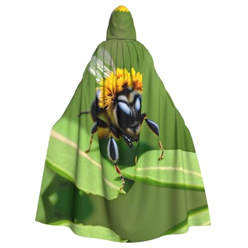 Aakdgd Niedlicher kleiner Bienen-Druck, Halloween-Umhang mit Kapuze, für Kostümpartys und Themenveranstaltungen von Aakdgd
