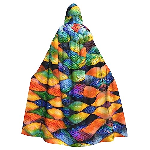 Aakdgd Regenbogenfischschuppen-Druck, Halloween, Erwachsenen-Kapuzenumhang für Kostümpartys und Themenveranstaltungen Aakdgd Regenbogenfischschuppen-Druck, Halloween, Erwachsenen-Kapuzenumhang für Kostümpartys und Themenveranstaltungen von Aakdgd