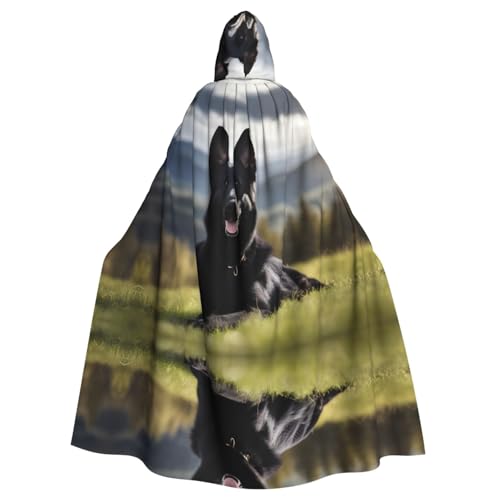 Aakdgd Schwarzer Schäferhund, Halloween-Umhang mit Kapuze, für Kostümpartys und Themenveranstaltungen Aakdgd Schwarzer Schäferhund, Halloween-Umhang mit Kapuze, für Kostümpartys und Themenveranstaltungen von Aakdgd