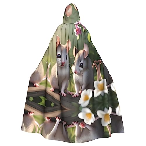 Aakdgd Umhang mit Kapuze für Erwachsene, Motiv: Maus in Liebe, bedruckt, für Kostümpartys und Themenveranstaltungen Aakdgd Umhang mit Kapuze für Erwachsene, Motiv: Maus in Liebe, bedruckt, für Kostümpartys und Themenveranstaltungen von Aakdgd