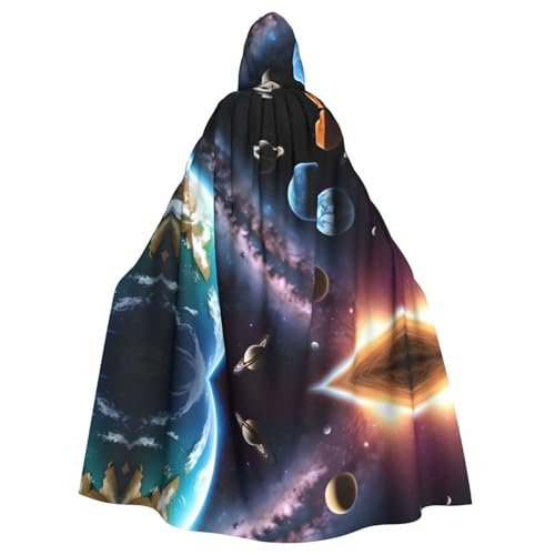 Aakdgd Weltraumplaneten Druck Halloween Erwachsene Kapuzenumhang für Kostümpartys und Themenveranstaltungen Aakdgd Weltraumplaneten Druck Halloween Erwachsene Kapuzenumhang für Kostümpartys und Themenveranstaltungen von Aakdgd