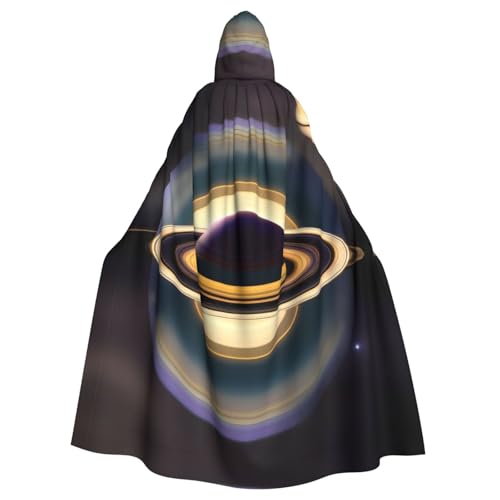 Aakdgd Wunderschöner Saturn-Aufdruck, Halloween-Umhang mit Kapuze für Erwachsene, für Kostümpartys und Themenveranstaltungen Aakdgd Wunderschöner Saturn-Aufdruck, Halloween-Umhang mit Kapuze für Erwachsene, für Kostümpartys und Themenveranstaltungen von Aakdgd