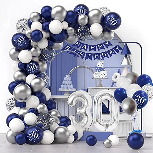 30 Geburtstag Deko Luftballons, 30. Geburtstag Mann, 30 Jahr Geburtstagdeko,Happy Birthday Girlande Ballons Blau Silber Deko,Konfetti Luftballons, Birthday Party Decorations 30 Geburtstag Deko Luftballons, 30. Geburtstag Mann, 30 Jahr Geburtstagdeko,Happy Birthday Girlande Ballons Blau Silber Deko,Konfetti Luftballons, Birthday Party Decorations von Aapxi