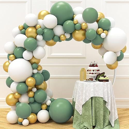 Luftballon Girlande Olivgrüne Ballon Girlande weiße goldene - 137 Stück Luftballons weiße gold Konfetti - Luftballons Geburstag weiße Grün luftballon geburtstagsdeko,Hochzeit,Abschluss deco Luftballon Girlande Olivgrüne Ballon Girlande weiße goldene - 137 Stück Luftballons weiße gold Konfetti - Luftballons Geburstag weiße Grün luftballon geburtstagsdeko,Hochzeit,Abschluss deco von Aapxi