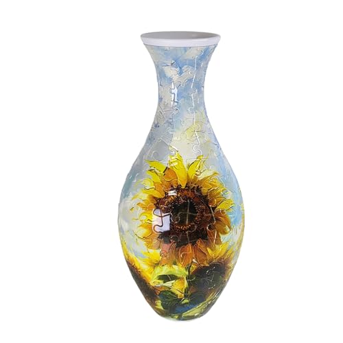 Aartner 3D Puzzle Blumenvase, 3D Puzzle Vase Erwachsene 160 Teile, Zauberhafte Geschenkidee für stilvolle Heimdekoration, DIY-Vase zum Selbstbauen (Sonnenblume) von Aartner