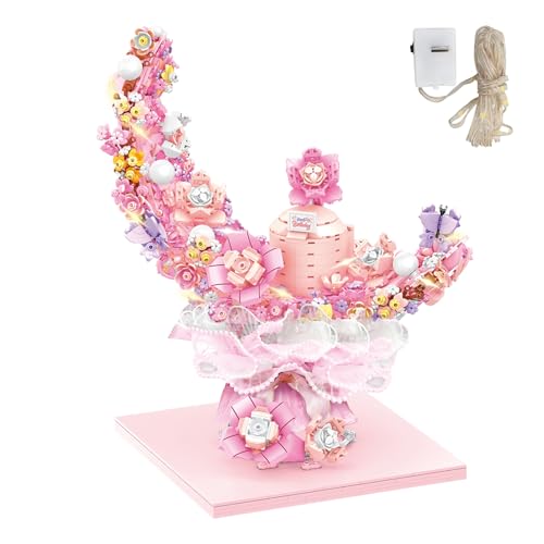 Aartner Blumen Bausteine Bausatz mit Licht, 1516 Stück Mondblumen Pflanzen Torte Bauset, Flower Bouquet für Erwachsene Frauen Mädchen, Geschenke zum Muttertag, Valentinstag, Weihnachtstag Aartner Blumen Bausteine Bausatz mit Licht, 1516 Stück Mondblumen Pflanzen Torte Bauset, Flower Bouquet für Erwachsene Frauen Mädchen, Geschenke zum Muttertag, Valentinstag, Weihnachtstag von Aartner