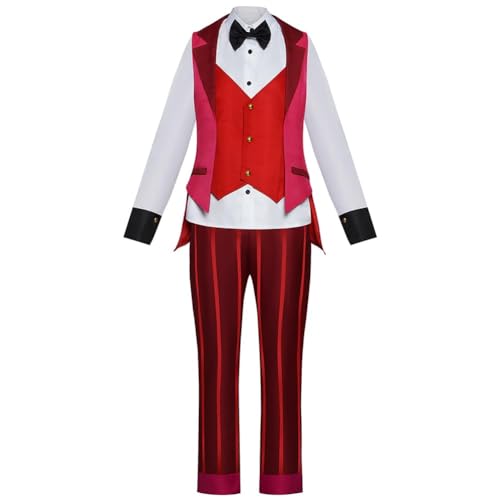 Aayahakawa --Anime Hazbin Hotel Cosplay Kostüm Set Lucifer Morningstar Valentino Niffty Cosplay Halloween Kostüm Anime Kleidung Karneval Party Bühne Outfit (1, L) von Aayahakawa