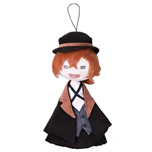Bungo Stray Dogs Anime Peripherie Plüschpuppe Dazai Osamu/Nakahara Chuuya 16 cm Haruhi Puppe Modell Puppe Anhänger Plüschpuppe Handtasche Tasche Dekoration Charm (Typ 3, 16 cm) von Aayahakawa