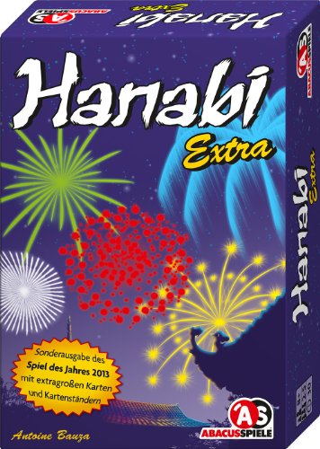 ABACUSSPIELE 04135 - Hanabi Extra, inklusive Kartenhalter und großer Karten, Kartenspiel von ABACUSSPIELE