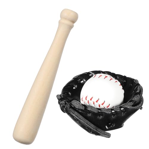 Abaodam Mini-baseballschläger-handschuh-Set 1 Set Weihnachtsminiaturen Dekorativ Für Mini- -enthusiasten von Abaodam