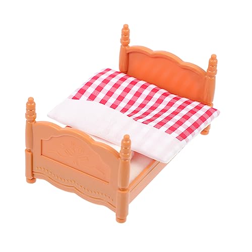 1 Satz Bettmodell für Puppenhaus DIY Schlafzimmer Möbel Dekoration für Kreative Kinderzimmergestaltung Stilvolles und Liebenswertes Design Perfektes für Mini von Abaodam