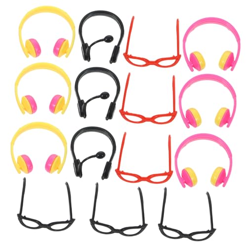 1 Satz Brillen und Kopfhörer für Puppen Teiliges Zubehör für Kreative DIY Projekte und Puppenhaus Dekoration für Puppenliebhaber 1 Satz Brillen und Kopfhörer für Puppen Teiliges Zubehör für Kreative DIY Projekte und Puppenhaus Dekoration für Puppenliebhaber von Abaodam