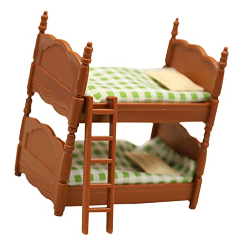 1 Satz Etagenbett Puppenhaus Möbel für Schlafzimmer Realistische Gestaltung für Kinderzimmer mit Miniaturmöbeln für Puppen und Dekoration 1 Satz Etagenbett Puppenhaus Möbel für Schlafzimmer Realistische Gestaltung für Kinderzimmer mit Miniaturmöbeln für Puppen und Dekoration von Abaodam