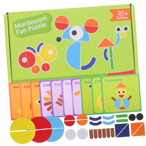 1 Satz Geometrisches Holzpuzzle für Bunten Formen Montessori Lernspielzeug zur Formenidentifikation Sicheres Design mit Glatten Kanten Fördert Kreativität und Hand Augen 1 Satz Geometrisches Holzpuzzle für Bunten Formen Montessori Lernspielzeug zur Formenidentifikation Sicheres Design mit Glatten Kanten Fördert Kreativität und Hand Augen von Abaodam