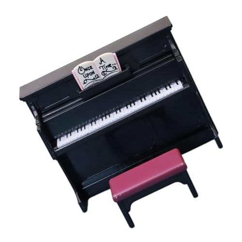 1 Satz Mini Klavier Modell für Puppenhaus Dekoratives Piano aus Hochwertigem Kunststoff für DIY Dekoration von Abaodam