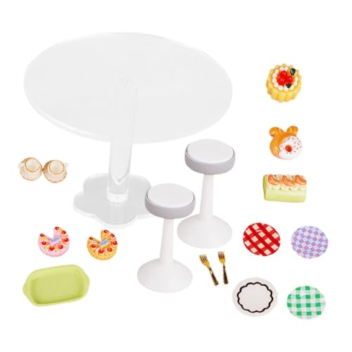 1 Satz Puppenhaus mit Essensmodellen Realistische Mini Dessert Modelle für Puppenhaus Deko für Kreative Spielstunden und Zimmergestaltung von Abaodam