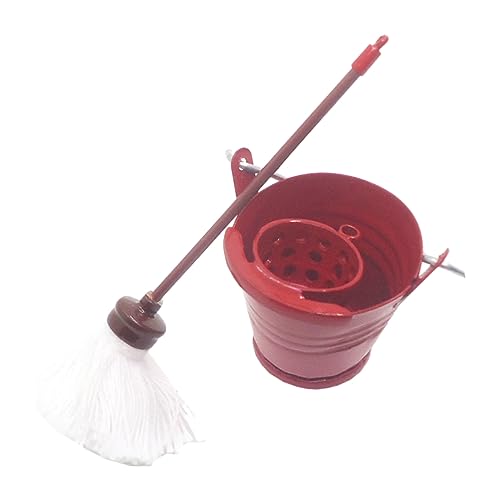 1 Satz Putzwagen Mini Mop und Eimer Dekoration Niedliche Reinigungswerkzeuge für Puppenh DIY Projekte Realistische Accessoires 1 Satz Putzwagen Mini Mop und Eimer Dekoration Niedliche Reinigungswerkzeuge für Puppenh DIY Projekte Realistische Accessoires von Abaodam